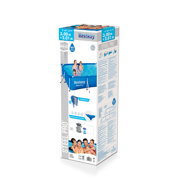 Bestway Πισίνα Steel Pro™ Ορθογώνια 300x201x66cm - 56411