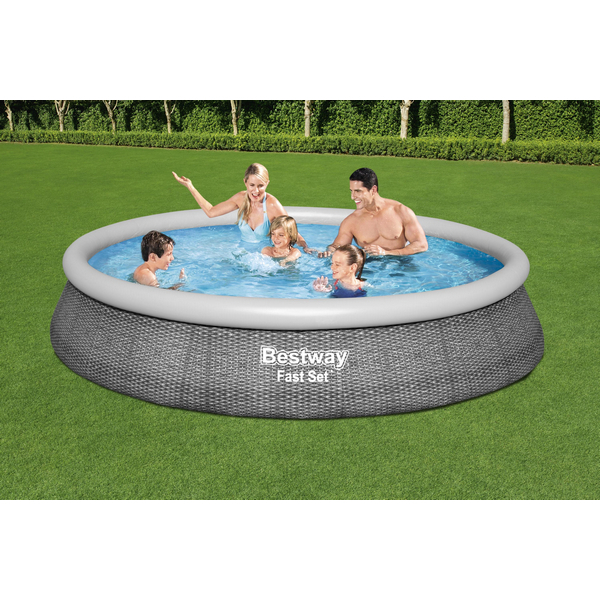 Bestway Πισίνα Fast Set™ στρογγυλή Rattan 396x84 Cm - 57376