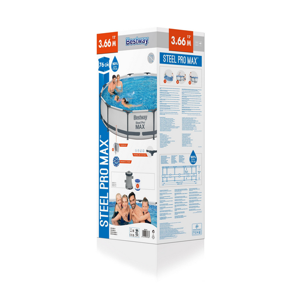 Bestway Πισίνα Steel Pro Max™ στρογγυλή 366x76cm - 56416