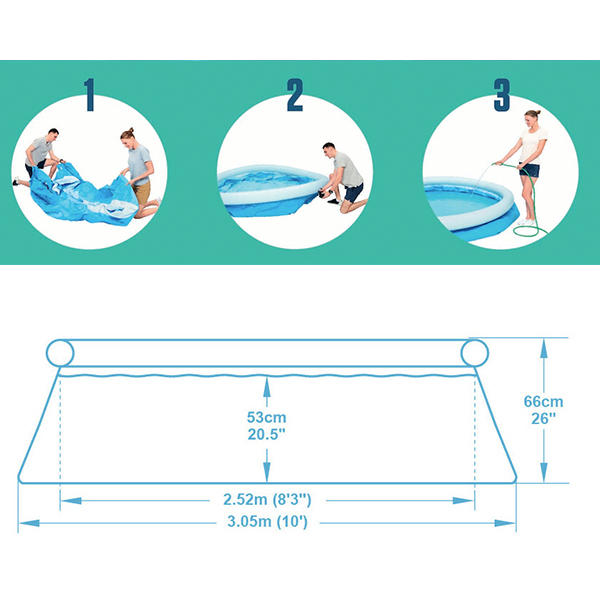 Bestway Πισίνα Fast Set™ στρογγυλή 305x66cm - 57458