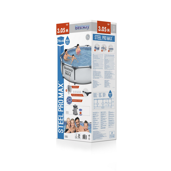 Bestway πισίνα Steel Pro Max™ στρογγυλή 305x76cm - 56408